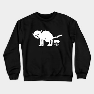 Rude Cat Antisocial Atomic Poo Rude Cats Crewneck Sweatshirt